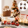Christmas Village Sets, 4pcs LED Lighted Christmas Village Houses Figurines