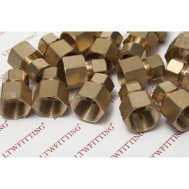 LTWFITTING Brass 5/8-Inch OD x 3/4-Inch Female NPT Compression Connector Fitting(Pack of 5)