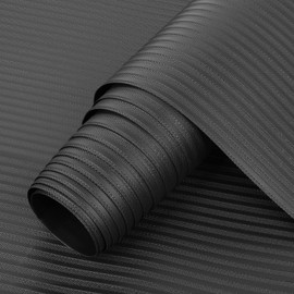 Shelf Drawer Liner for Kitchen Cabinets, Durable Pantry Shelving Liners for Tool Box Closet Refrigerator Non Stick Waterproof Plastic Cabinet Protector Liners Mat Washable, Black 17.5 x 78.7 inches