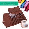 11pcs Artificial Fiber Brush Hair Wooden Handle Facial Makeup Brushes