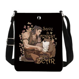 Lywjyb Birdgot Video Game Themed CrossBody Bag Cartoon Characters Bag Adventure Gift (Bear CR bag CA)