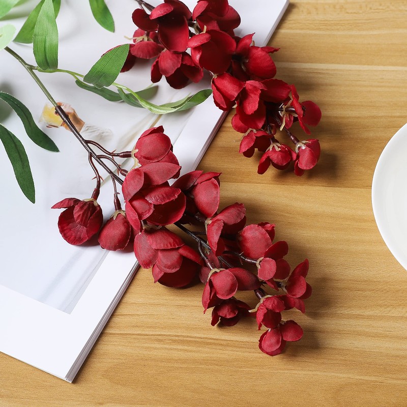 Duovlo 4Pcs 6.6Ft/Piece Imitation Silk Wisteria Garland Hanging Flower Vine