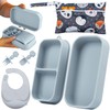 Travel Silicone Portable Feeding Supplies - Toddler Suction Plates, Silicone