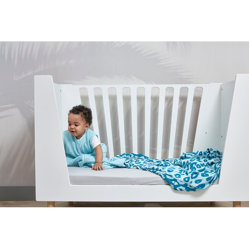 Meyco Baby Fitted Sheet Cot Bed Plain Light Grey 60