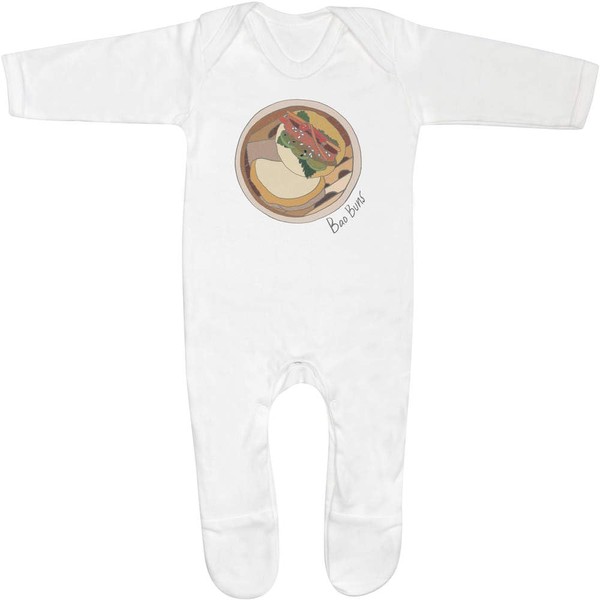 Azeeda 0-3 Month 'Bao Buns ' Baby Romper Jumpsuit/Sleep Suit