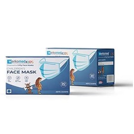Werkomed Kids Face Masks Level 2 50 Pack- Multiple colours (Blue)