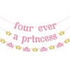 Four Ever a Princess Banner Garland for Princess 4th Birthday Party Decorations