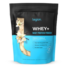 LEGION Whey+ Protein Whey Isolate from Grass Fed Cows - Whey Protein Isolate Powder Low Calorie, Non-GMO, Sugar Free, Lactose and Gluten Free, All Natural Protein Powder for Men & Women (15 Servings)