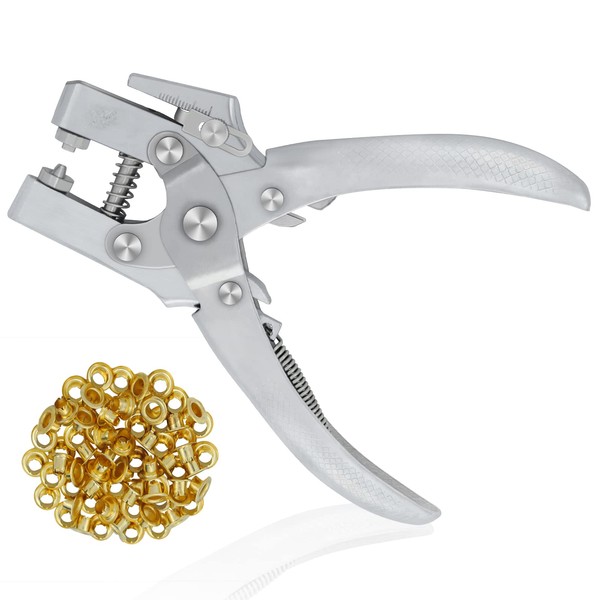 Eyelet Punch Kit 5mm with Grommet Metal Hole Pliers Tool