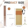 3 Pieces Rosewood Foldable Wood Chopsticks Portable Outdoor Utensils Reusable