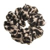 Vingtaine HS-123-BE Leopard Pattern Scrunchie, Leopard Pattern, Easy Hair Accessory,