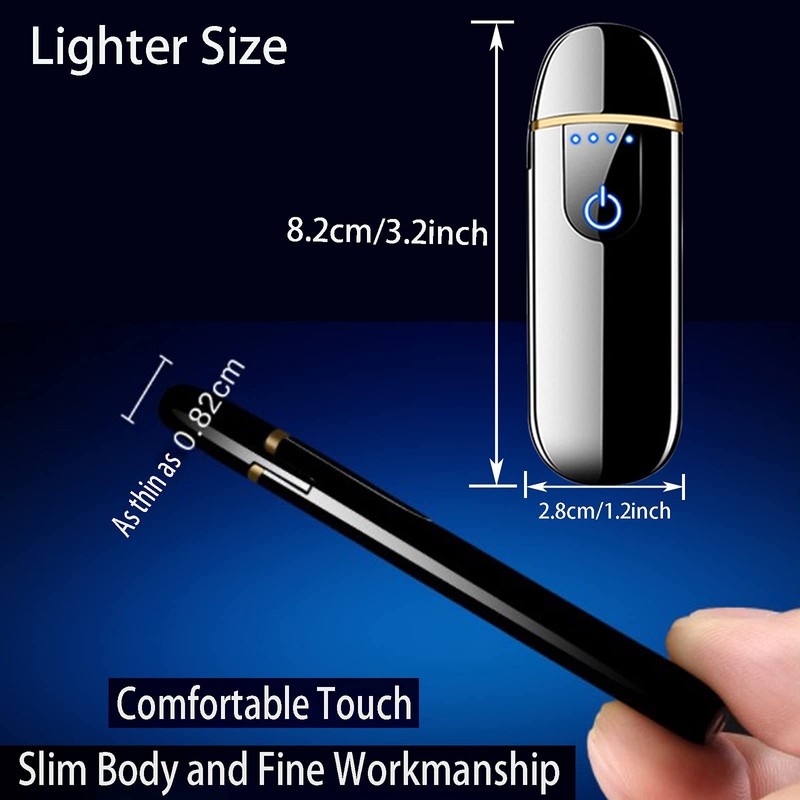 Electronic Lighter, Smart USB Rechargeable Lighter,Mini Electric Lighter Touch Ignition