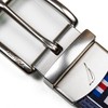 Nautica Men's Reversible Belt with Flag Pattern, Navy, 42