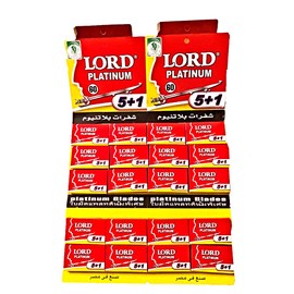 LORD Platinum Double Edge Razor Blades, 5+1 Pack, Display Card