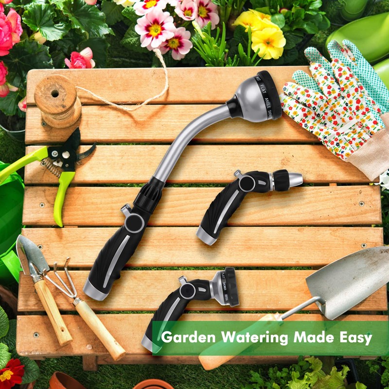RESTMO Watering Wand Heavy Duty, Metal Garden Hose Wand with