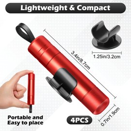 Zhaoyao 4 PCS Car Window Breaker Seatbelt Cutter, Window Breaker Tool for Emergency Land and Under Water Escape Seat Belt Cutter and Glass Breaker for Automotive Accidents (Black+Red)
