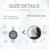 SHEAISRS Compass Necklace for Women Men 925 Sterling Silver Pendant