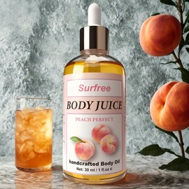Strawberry & Peach Body Oil Kit – Variety Pack, 1 oz (30 mL) Bottles, Lightly Hydrating & Fruity Scent
