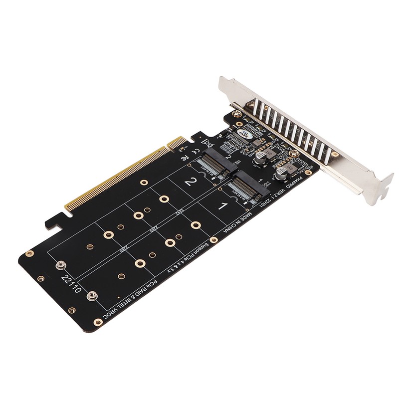 PCIE X16 to M.2 M KEY Expansion Card NVMEx4 SSD