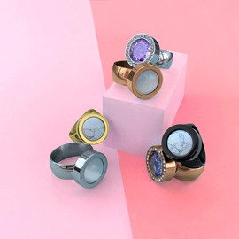 Quiges Interchangeable Mini Coin 12 mm Artificial Pearl Stone for Rings Earrings Pendant Bracelet Holder, Rubber