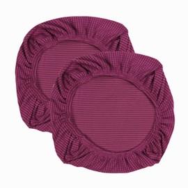 Yikko Elastic Stretch Spandex Chair Seat Covers Slipcovers Washable fit for Office Chairs,Dining Room Chairs,Bar Wedding Party Decor (2, Dark Purple)