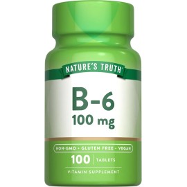 Vitamin B6 100mg | 100 Tablets | Non-GMO, Gluten Free | by Nature's Truth