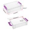BTSKY 4 Pieces Stackable Transparent Pen Box Office Supplies Storage