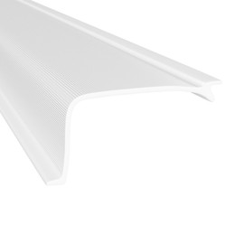 KastLite Linear Under Cabinet Light Cover Replacement | White Ribbed Acrylic Undercabinet Lens Diffuser | 12"L x 1-7/8"W x 1"H | Filters Under Counter Lights for Kitchen, Bathroom & Vanity | Shape C