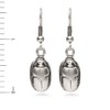 Scarab Earrings - Antique Silver Finish