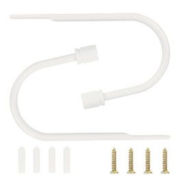 TAIYOU Pack of 2 Metal Curtain Tiebacks Hooks Decorative Wall Mounted Tie Hooks for Bedroom Living Room Bathrooms Kitchen Offices Dining Room Cafes White Cylindrical Head