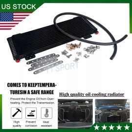 Blitech Tru-Cool 40000 40k GVW Transmission Oil Cooler Low-Pressure Drop LPD47391 BLACK