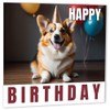 Corgi Birthday Card 147 x 147mm