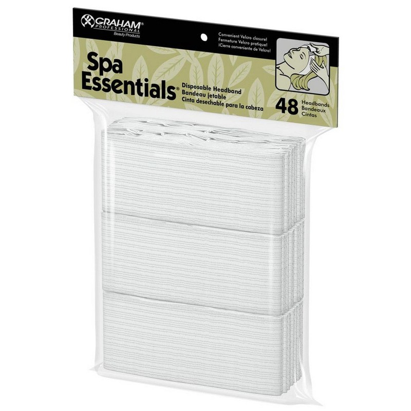 Graham Professional Products Spa Essentials - Diadema desechable, hembra, 48