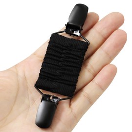 2pcs Dress Cinch Clips Sweater Clips Shawl Cardigan Collar Clips Scarf Clips Tightener Dress Back Cinch Clips for Women Black, Plastic Plastic Alloy Steel Fabric