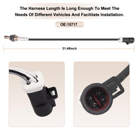 Oxygen Sensor Upstream Downstream 15717 O2 Sensor Compatible with Ford 1997-2008 F150 Explorer Escape Ranger for Mazda 6 CX-9 for Lincoln Navigator - O2 Sensors Replace 15716 15718 Set of 4