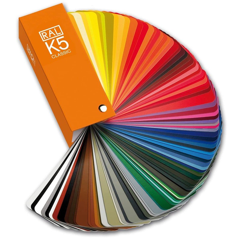 RAL K5 Colour Chart, 216 Full Page Colour Swatches, Semi-Matt,