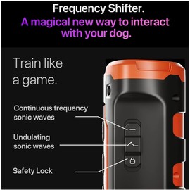Tots 'n' Tails - Professional Dog Bark Training Tool with 3X Sonic Emitters Ultra-Long Range - Dog Bark Deterrent and Anti Barking Device for Dogs - Indoor & Outdoor - Shock Bark Collar Alternative