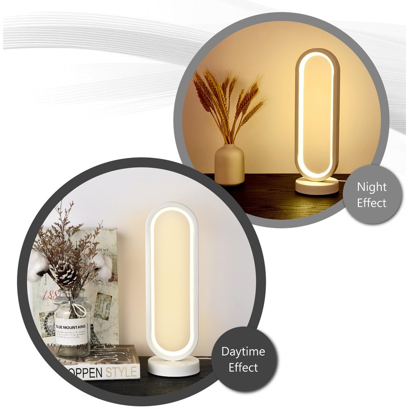 RINGSUN USB Bedside Lamp, 32cm 3-Color Dimmable LED Night Light,