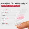Curvlife Soft Gel Press on Nails, Shine Pink Cat Eye