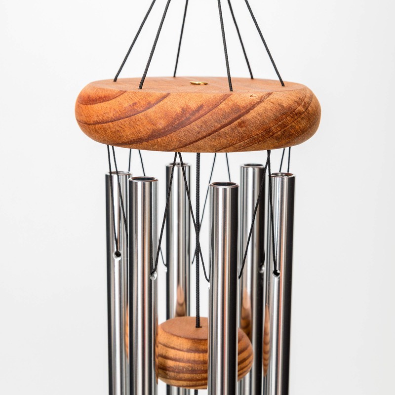 Festival 18-inch Redwood Wind Chime in Silver by Wind River