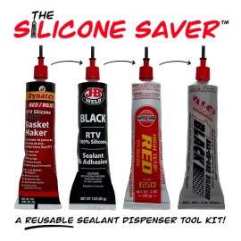 THE SILICONE SAVER Sealant Dispenser Tool Kit for RTV Silicone 3 oz Flexible Tubes TWO PACK SET