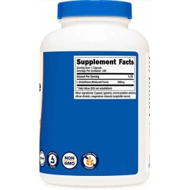 Glutatión Reducido Nutricost 500 Mg Antioxidante Inmune Sabor Sin sabor