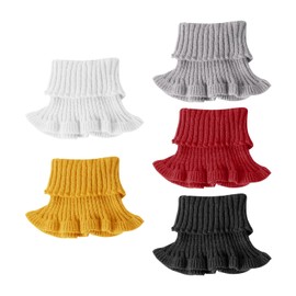 5 Pieces Of Knitted Fake Collars, Warm Fake Collars, Clothing Accessories, Neck Protection Fake Collars, Simple And Versatile Fake Collars