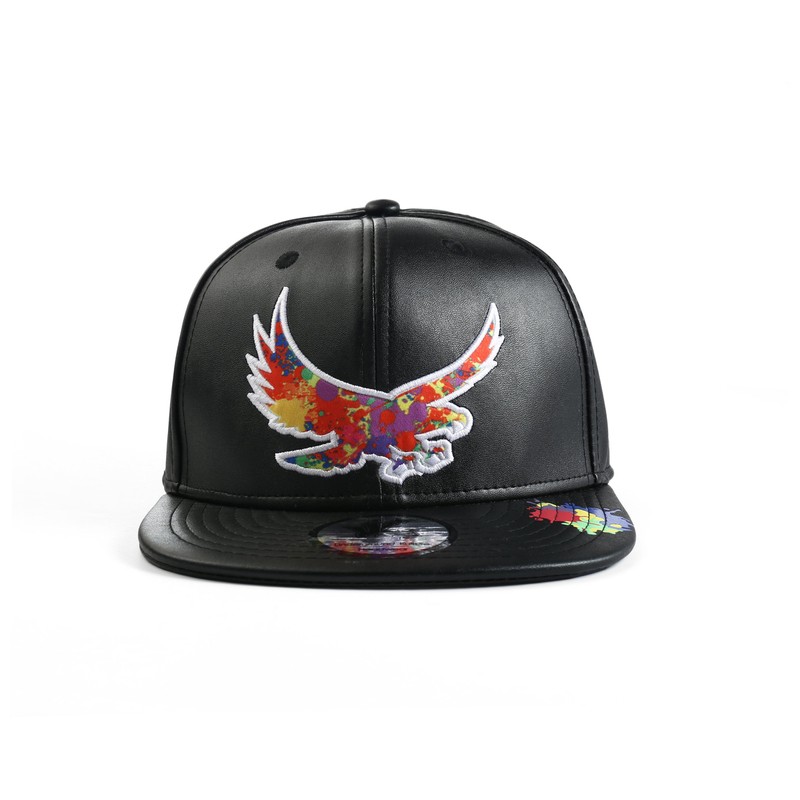 Underground Kulture Paint Collection Eagle Snapback Baseball Cap Black