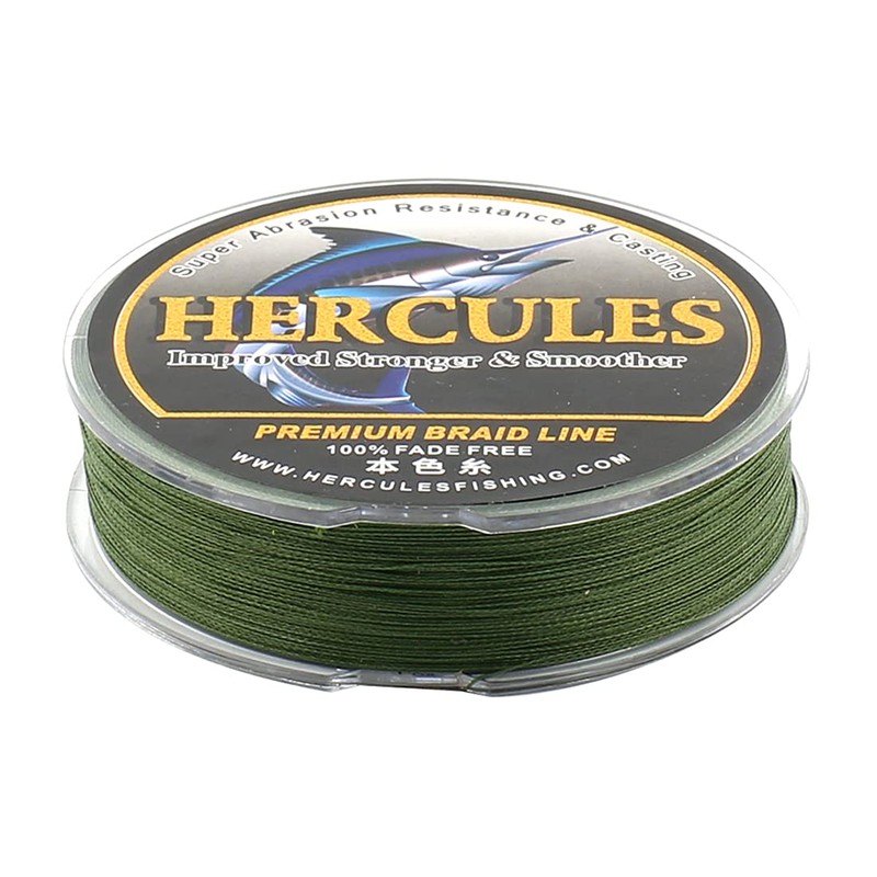 HERCULES Fade-Resistant Braided PE Fishing Line, 4 Strands, Long Casts,