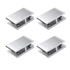 Aerometal Glass Clamp, Glass to Glass Connector, Suitable for 6-8mm Boards, 2 Way, 180 Degree, 4 Pack
