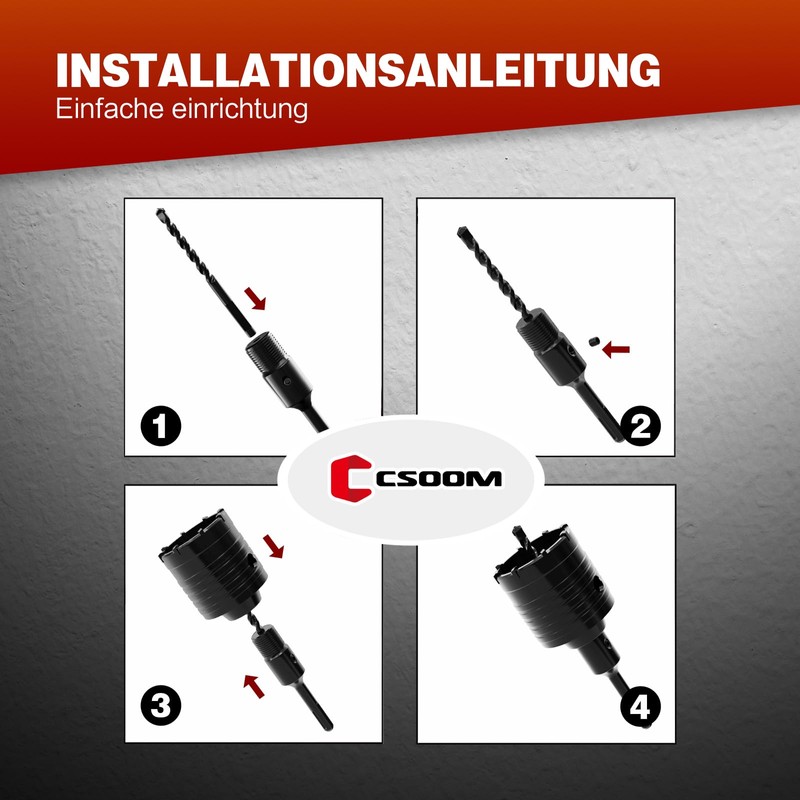 CSOOM Upgraded Drill Bit Extension Piece for SDS Plus Hammer