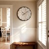 Farmhouse 24 Inch Wood Roman Large Wall Clock with Metal