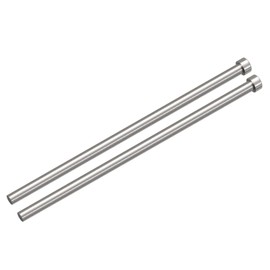 uxcell Straight Ejector Pins, 10mm (25/64") Dia. 65Mn Steel Round Tip Punch 250mm (10") Long for Mechanical Maintenance 2Pcs