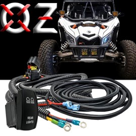 15 ft. Power Busbar Distribution Block Wire Harness Kit with On/Off Rocker Switch for LED Rear Chase Lights Compatible with 2018-2023 Can-Am Maverick X3 Max RS Turbo RR Sport Trail Defender